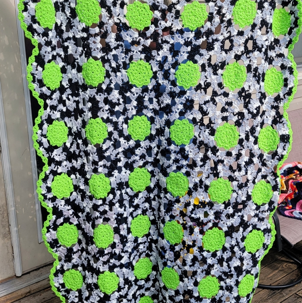 Beautiful handmade Afghan throw blanket